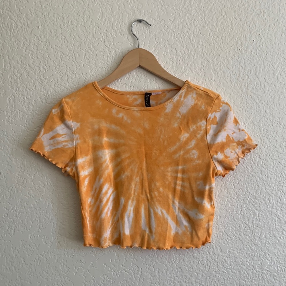 Orange the dye crop top, size small, h&m